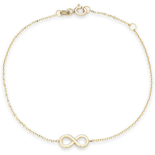 Bracciale donna Ambrosia ABZ145 Realizzato in Oro 750, con infinito. La misura del bracciale è regolabile.