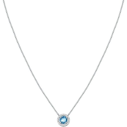 Collana donna Morellato Tesori SAIW94 Misura: 40 + 5 cm, Colore: Silver, Morellato experience: Precious, Materiale: Argento 925‰, Gemme, Peso: 3 gr, Colore perle: Acquamarina, Certificato di autenticità: Sì. 