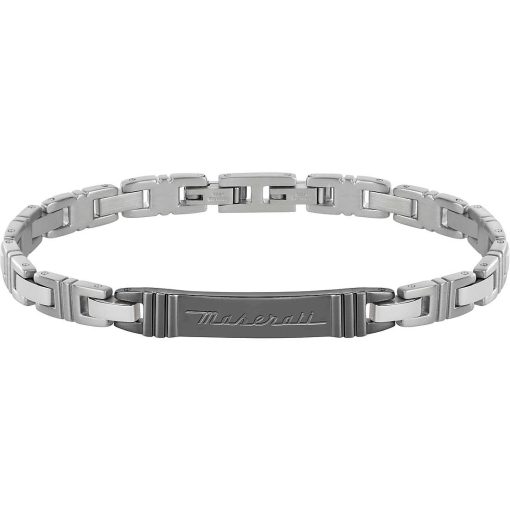 Bracciale uomo Maserati JM218AMF01 Misura:21cm. Materiale: Acciaio, acciaio imbrunito. 