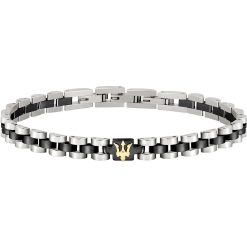 Bracciale uomo Maserati JM320AST08 Realizzato in acciaio anallergico, Misura 210mm cm.Peso 17 gr, Certificato di autenticità Sì, Confezione Originale Maserati. 