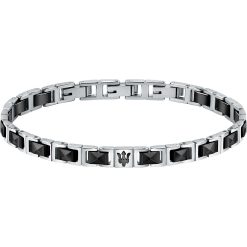 Bracciale uomo Maserati JM420ATI07 Realizzato in acciaio anallergico, Misura : 210mm cm, Ceramica, Peso: 20 gr, Certificato di autenticità: Sì, Confezione: Originale Maserati. 