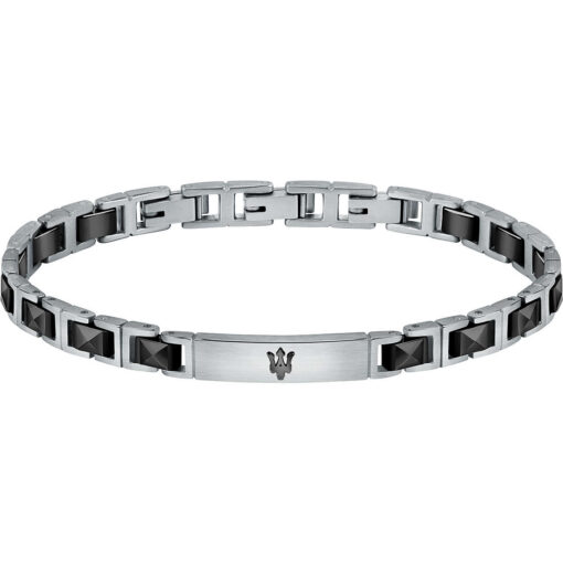 Bracciale uomo Maserati JM420ATI06 Materiale: Acciaio anallergico, ceramica.  Misura: 21cm. Garanzia: 2 anni Ufficiale Maserati.