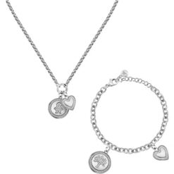 Kit collana e bracciale donna Morellato Love SOR30 Realizzato in acciaio anallergico. Lunghezza collana: 38+5cm.  Lunghezza bracciale: 16,5+3cm.  Garanzia: 2 anni Ufficiale Morellato. 