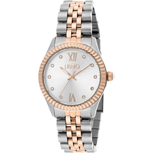 Orologio donna Liujo Tiny Gold Rose e Bianco TLJ1223 Resistenza all'acqua: 5atm. Garanzia: 2 anni Ufficiale Liujo. Dimensione cassa: 30mm. Movimento: Quarzo. Confezione: Originale Liujo.