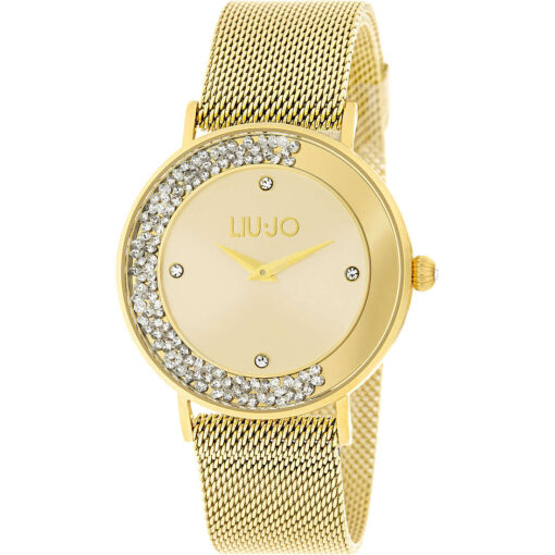 Orologio donna Liujo Dancing Slim Gold TLJ1346 Resistenza all'acqua: 3atm. Garanzia: 2 anni Ufficiale Liujo. Dimensione cassa: 36mm. Movimento: Quarzo. Confezione: Originale Liujo.