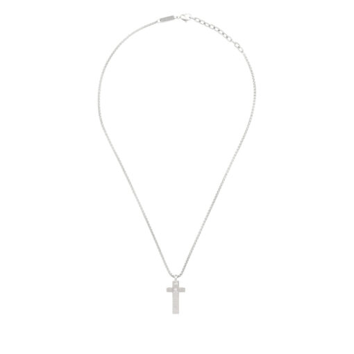 Collana uomo Breil Tag and Cross TJ3229 Realizzata in acciaio anallergico, con pendente a forma di croce e Cubic Zirconia incastonato centralmente al pendente.  Lunghezza minima: 47 cm. Lunghezza massima: 52cm.