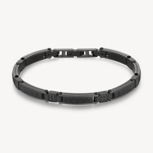 Bracciale uomo Brosway Backliner BBC14 Realizzato in acciaio nero anallergico. Lunghezza bracciale: 21cm. Pietre: zirconi neri.  Garanzia: 2 anni Ufficiale Brosway. Confezione: Originale Brosway.