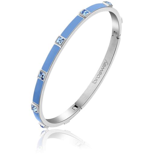 Bracciale donna Brosway Withyou BWY45 Realizzato in acciaio anallergico e smalto. Larghezza bracciale: 60mm. Pietra: Cristalli celesti. Garanzia: 2 anni Ufficiale Brosway. Confezione: Originale Brosway.