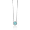 Collana donna Miluna Gemma del Cielo CLD4368 Realizzato in argento, 925/1000 Lunghezza collana: 42+3cm. Pietra: Topazio. Taglio: Tondo. Caratura Topazio: 1,00ct.