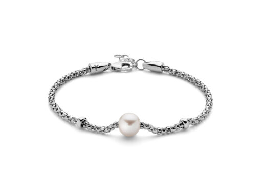 Bracciale donna Miluna Miss Italia PBR2986 Realizzato in argento, 925/1000 1 Perla vera MR Dimensione perla: 7,5-8mm. Lunghezza bracciale: 17+2cm. Colore: Bianco.