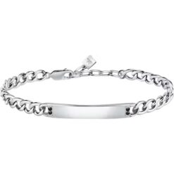 Bracciale uomo Morellato Catene SATX04 Realizzato in acciaio anallergico.  Lunghezza: 22cm.  Pietre: Zirconi neri.  Garanzia: 2 anni Ufficiale Morellato.  Confezione: Originale Morellato. 