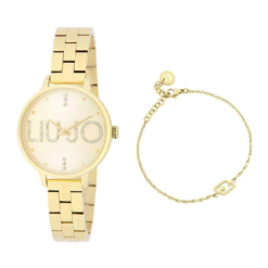 Set orologio e bracciale donna Liujo Couple TLJ2040 Resistenza all’acqua: 3atm. Garanzia: 2 anni Ufficiale Liujo. Dimensione cassa: 32mm. Lunghezza bracciale: 16+3cm. Movimento: Quarzo. Confezione: Originale Liujo.