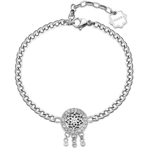 Bracciale donna Brosway Chakra BHKB145 Materiale: Acciaio anallergico, cristalli bianchi. Lunghezza: 19cm. Garanzia: 2 anni ufficiale Brosway. Confezione: Originale Brosway.