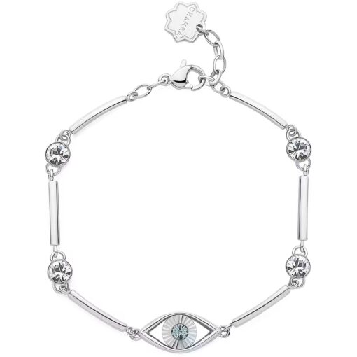 Bracciale donna Brosway Chakra BHKB150 Materiale: Acciaio anallergico, cristalli bianchi.  Lunghezza: 17,5cm. Garanzia: 2 anni ufficiale Brosway. Confezione: Originale Brosway. 