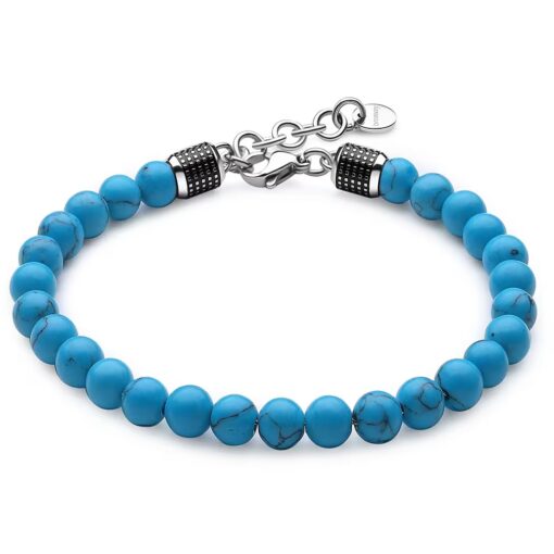 Bracciale uomo Brosway Bullet BUL44 Realizzato in acciaio anallergico e turchesi. Lunghezza: 23,5cm. Garanzia: 2 anni Ufficiale Brosway. Confezione: Originale Brosway.