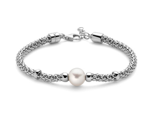 Bracciale donna Miluna Miss Italia PBR3026B Realizzato in argento, 925/1000. Lunghezza: 19+2cm. Colore: Bianco. Dimensione perla: 9-9,5mm.  Confezione: Originale Miluna. Garanzia: 2 anni Ufficiale Miluna.