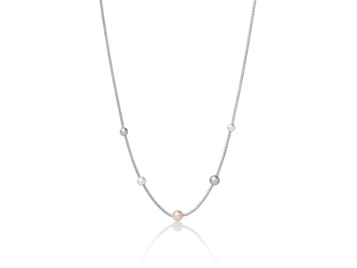 Collana donna Miluna Miss Italia PCL5624 Realizzato in argento, 925/1000. Lunghezza collana: 42+2cm. Colore: Bianco, Grigio, Orange.  Dimensione Perle: 5-5,5mm / 6-6,5mm / 7-7,5mm. Confezione: Originale Miluna. Garanzia: 2 anni Ufficiale Miluna.