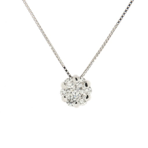 Collana donna Davite e Delucchi Pavè Punto Luce CLN010169 11 Caratura Brillanti: 0,49ct. Colore Brillanti: G. Purezza Brillanti:  S. Lunghezza collana: 45cm. Garanzia: Ufficiale Davite e Delucchi. Confezione: Originale Davite e Delucchi. GARANZIA: Prezioso, originale e unico, assolutamente italiano. Un gioiello Davite & Delucchi si riconosce a prima vista. Ogni gioiello Davite e Delucchi presenta il marchio laser inciso sull'oggetto stesso, inoltre viene accompagnato da un certificato assicurativo che tutela il gioiello in caso di furto o incendio.