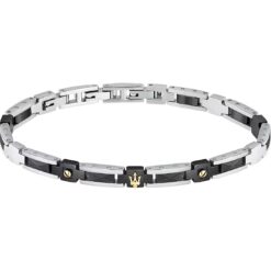 Bracciale uomo Maserati JM423ATZ30 Realizzato in acciaio anallergico, ceramica. Misura Bracciale: 18+3,5cm. Confezione: Originale Maserati. Garanzia: 2 anni Ufficiale Maserati.