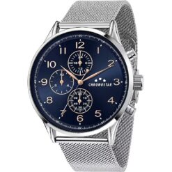 Orologio Uomo Chronostar Dandy R3753300003 Movimento: Quarzo. Diametro cassa: 44mm. Fibbia: clip e gancio. Vetro: Minerale. Water resistant: 3atm. Confezione: Originale Chronostar. Garanzia: 2 anni Ufficiale Chronostar.