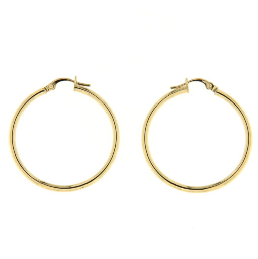 Orecchini donna Cerchi Lisci Oro Giallo 18KT (750) ORC16 Questo gioiello fa parte di tutta quella merce in Oro 18kt, realizzata o venduta nel nostro store! La vendita di gioielli in Oro 18kt è uno dei nostri punti forti da molti anni, tutta la nostra merce è accompagnata dal certificato di garanzia, il punzone 750. Diametro Interno: 2,90cm. Larghezza: 2,00mm. Garanzia: Laboratorio Orafo Taormina Gioielli. Confezione: Confezione Taormina Gioielli.