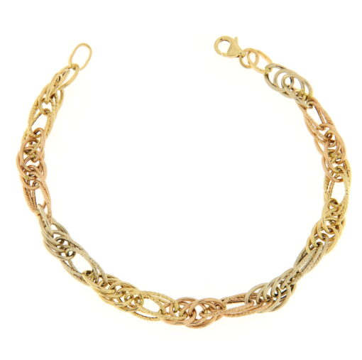 Bracciale donna Catena in Oro Giallo 18KT (750) Questo gioiello fa parte di tutta quella merce in Oro 18kt, realizzata o venduta nel nostro store! La vendita di gioielli in Oro 18kt è uno dei nostri punti forti da molti anni, tutta la nostra merce è accompagnata dal certificato di garanzia, e il punzone 750. Peso: 3,60gr. Lunghezza: 20cm. Garanzia: Laboratorio Orafo Taormina Gioielli. Confezione: Confezione Taormina Gioielli.