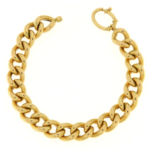 Bracciale donna Grumetta in Oro Giallo 18KT (750) Questo gioiello fa parte di tutta quella merce in Oro 18kt, realizzata o venduta nel nostro store! La vendita di gioielli in Oro 18kt è uno dei nostri punti forti da molti anni, tutta la nostra merce è accompagnata dal certificato di garanzia, e il punzone 750. Lunghezza: 20,50cm. Peso: 12gr. Larghezza: 1,10cm. Garanzia: Laboratorio Orafo Taormina Gioielli. Confezione: Confezione Taormina Gioielli.