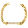 Bracciale donna Grumetta in Oro Giallo 18KT (750) Questo gioiello fa parte di tutta quella merce in Oro 18kt, realizzata o venduta nel nostro store! La vendita di gioielli in Oro 18kt è uno dei nostri punti forti da molti anni, tutta la nostra merce è accompagnata dal certificato di garanzia, e il punzone 750. Lunghezza: 21,50cm. Peso: 19,20gr. Larghezza: 0,80cm. Pietre: Zirconi bianchi. Garanzia: Laboratorio Orafo Taormina Gioielli. Confezione: Confezione Taormina Gioielli.