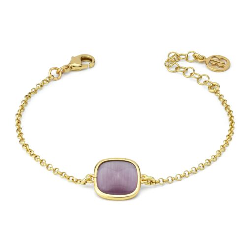 Bracciale donna Boccadamo Crisette XB1014DP Realizzati in bronzo placcato oro giallo. Pietre: Cristallo colore purple.  Lunghezza Bracciale: 16+3,5cm. Confezione: Originale Boccadamo. Garanzia: 2 anni Ufficiale Boccadamo.