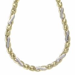 Collana uomo Cerini Oro Bicolore 18KT (750) Questo gioiello fa parte di tutta quella merce in Oro 18kt, realizzata o venduta nel nostro store! La vendita di gioielli in Oro 18kt è uno dei nostri punti forti da molti anni, tutta la nostra merce è accompagnata dal certificato di garanzia e dal punzone 750. Lunghezza Collana: 50cm. Garanzia: Laboratorio Orafo Taormina Gioielli. Confezione: Confezione Taormina Gioielli.