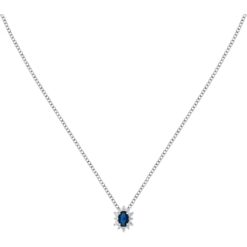 Collana donna Morellato Tesori SAIW150 Realizzato in argento 925 anallergico. Pietre: Cristalli bianchi e blu. Lunghezza: 38+4cm. Garanzia: 2 anni Ufficiale Morellato. Confezione: originale Morellato.