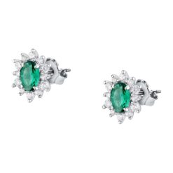 Orecchini donna Morellato Tesori SAIW153 Realizzato in argento 925 anallergico. Pietre: Cristalli bianchi, e verde. Chiusura: farfalla a pressione. Garanzia: 2 anni Ufficiale Morellato. Confezione: originale Morellato.