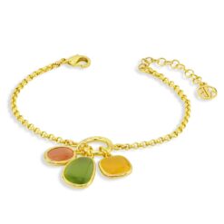 Bracciale donna Boccadamo Crisette XB1027D Realizzato in bronzo placcato oro giallo. Pietre: Cristallo colore miele, verde e giallo.  Lunghezza Bracciale: 16cm+3,50cm. Confezione: Originale Boccadamo. Garanzia: 2 anni Ufficiale Boccadamo.