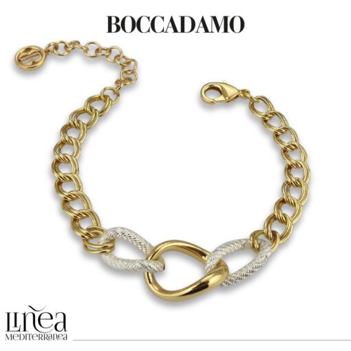 Bracciale donna Boccadamo My Chain XBR964D Realizzato in bronzo placcato oro giallo. Lunghezza bracciale: 17,5cm+3,50cm. Chiusura: moschettone. Confezione: Originale Boccadamo. Garanzia: 2 anni Ufficiale Boccadamo.