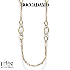 Collana donna Boccadamo My Chain XGR665D Realizzato in bronzo placcato oro giallo. Lunghezza collana: 112cm. Chiusura: moschettone. Confezione: Originale Boccadamo. Garanzia: 2 anni Ufficiale Boccadamo.