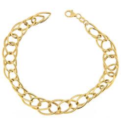 Bracciale donna Catena in Oro Giallo 18KT (750) Questo gioiello fa parte di tutta quella merce in Oro 18kt, realizzata o venduta nel nostro store! La vendita di gioielli in Oro 18kt è uno dei nostri punti forti da molti anni, tutta la nostra merce è accompagnata dal certificato di garanzia, e il punzone 750. Lunghezza: 20,50cm. Larghezza: 0,80cm. Chiusura: Moschettone. Garanzia: Laboratorio Orafo Taormina Gioielli. Confezione: Confezione Taormina Gioielli.