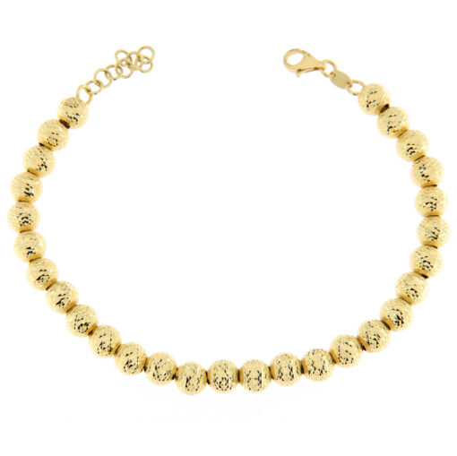 Bracciale Unisex Mille Luci in Oro Giallo 18KT (750) Questo gioiello fa parte di tutta quella merce in Oro 18kt, realizzata o venduta nel nostro store! La vendita di gioielli in Oro 18kt è uno dei nostri punti forti da molti anni, tutta la nostra merce è accompagnata dal certificato di garanzia, e il punzone 750. Lunghezza: 20cm. Diametro Sfera: 0,7mm. Chiusura: Moschettone. Garanzia: Laboratorio Orafo Taormina Gioielli. Confezione: Confezione Taormina Gioielli.